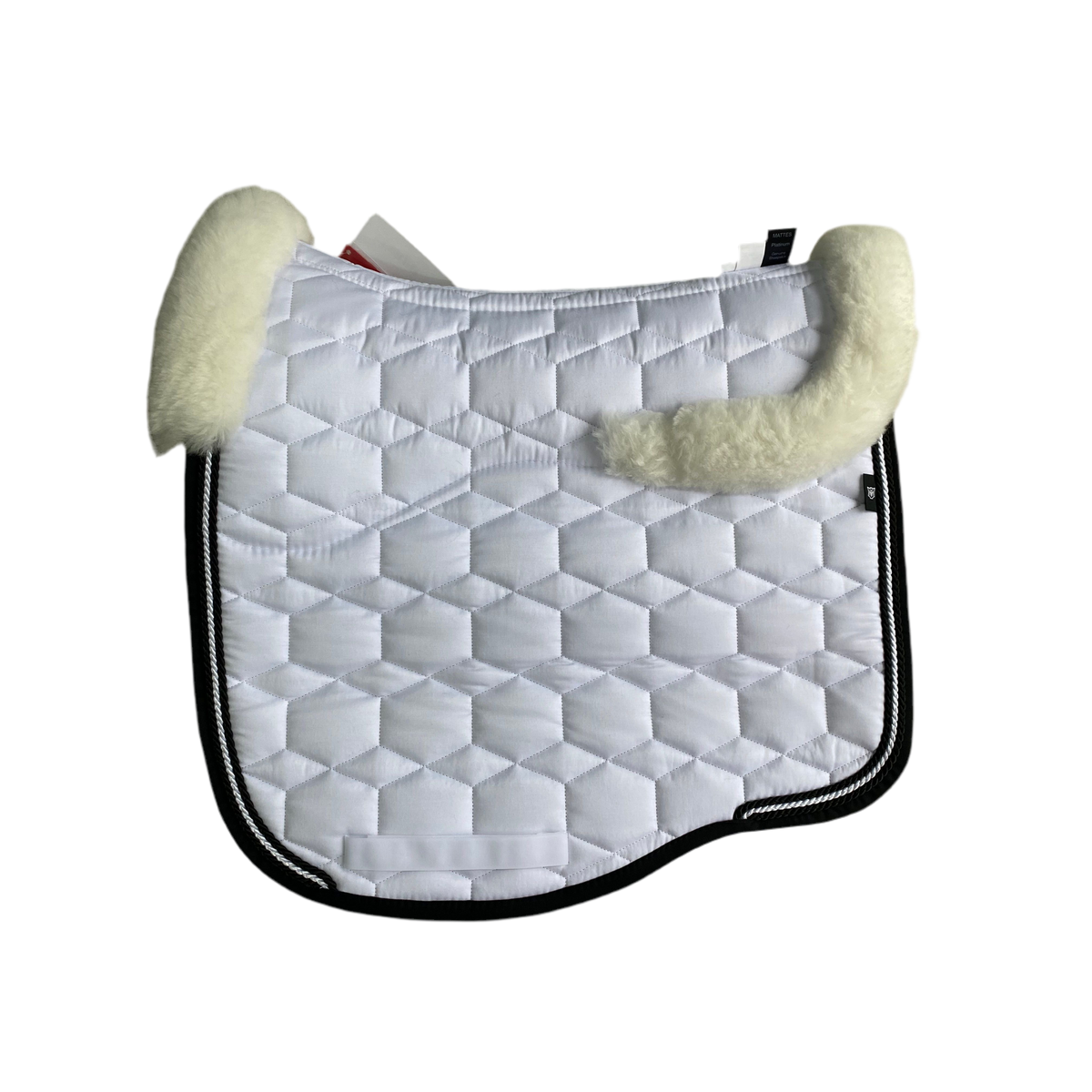 Mattes White Dressage Saddlepad with Sheepskin