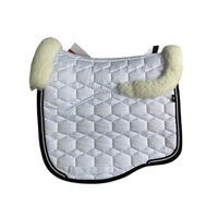 Mattes White Dressage Saddlepad with Sheepskin