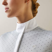 ARIAT CLOTHING Ariat Aptos Show Shirt in Pearl Gray Dot