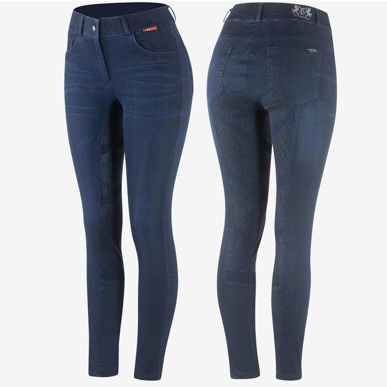 B VERTIGO CLOTHING B Vertigo Elle Denim Silcone Full Seat Breeches