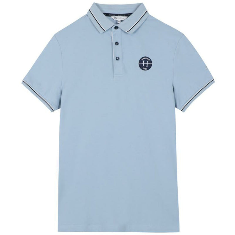 HARCOUR CLOTHING Harcour Mens Poker Polo Blue