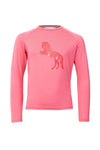 HORZE CLOTHING Horze Kids Flora Functional Long Sleeve Shirt in Pink