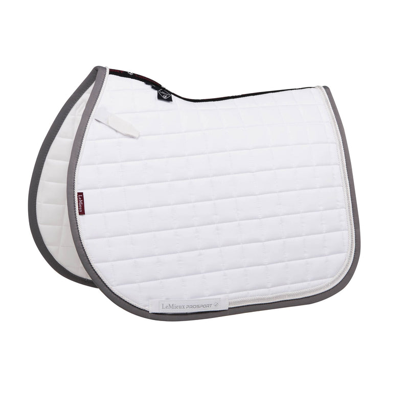 LEMIEUX SADDLEPADS & NUMNAHS LARGE LeMieux Diamante Jumping Square - White