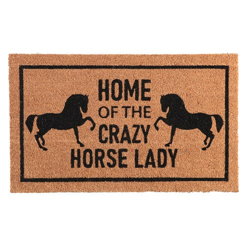 STC Decor Coir Door Mat - Home of The Crazy Horse Lady